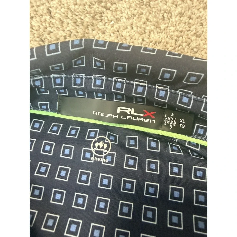 RLX Ralph Lauren Polo Mens XL Compass All Over Print Performance Stretch Golf
